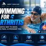 Male swimmer enjoying low impact swimming for arthritis and joint health.
